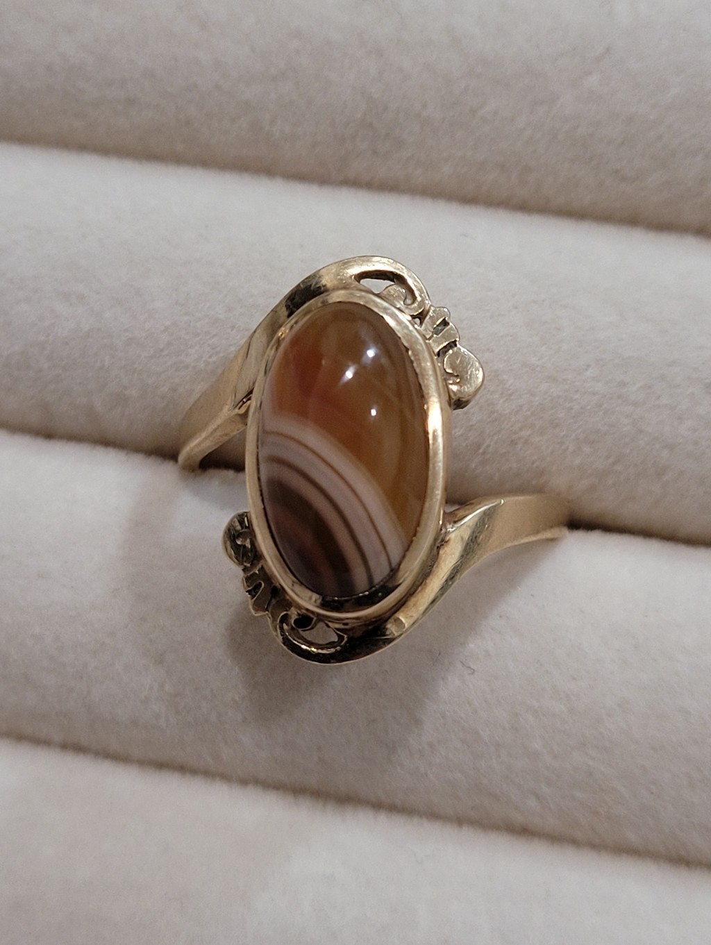 14k Solid Gold Ring Stone